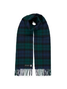LAMSWOOL SCARF NAVY/BLACK WATCH